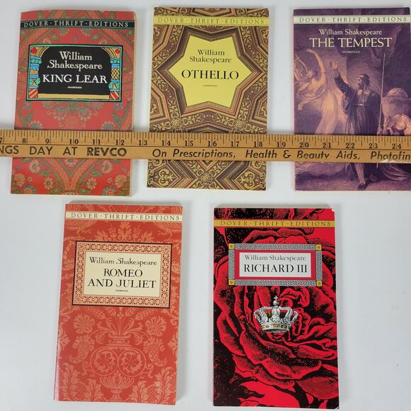 Vintage 1990's Lot of 5 William Shakespear Dover Thrift Editions Book Paperback - Picture 10 of 10